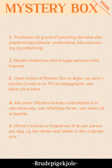 ZAPAKA MYSTERY BOX med 1Pc Brudepigekjole